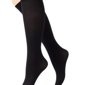 Azira 50 DEN Opaque Soft Microfibre Knee High Socks Woman ONE SIZE Black