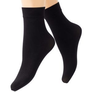 Azira 50 DEN Opaque Soft Microfibre Ankle Socks Woman ONE SIZE Black