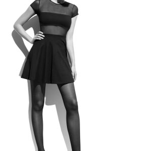 SEGRETA Modello Speciale 70 DEN Light Support Compression Tights with sheer honeycomb texture for leg support.